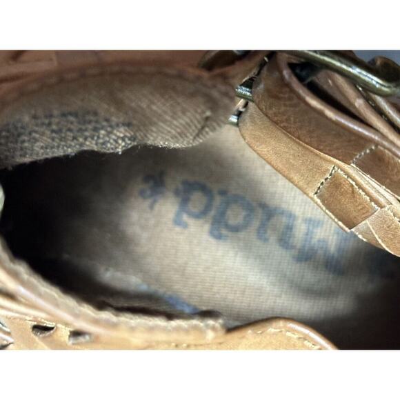 MUDD Boots Womens 7.5M Brown Tan Wallflower Ankle Buckle Western Cowgirl Y2K 90s - Picture 8 of 11